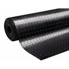 Gumová rohož mincová 4 mm – šírka 1200 mm, čierna